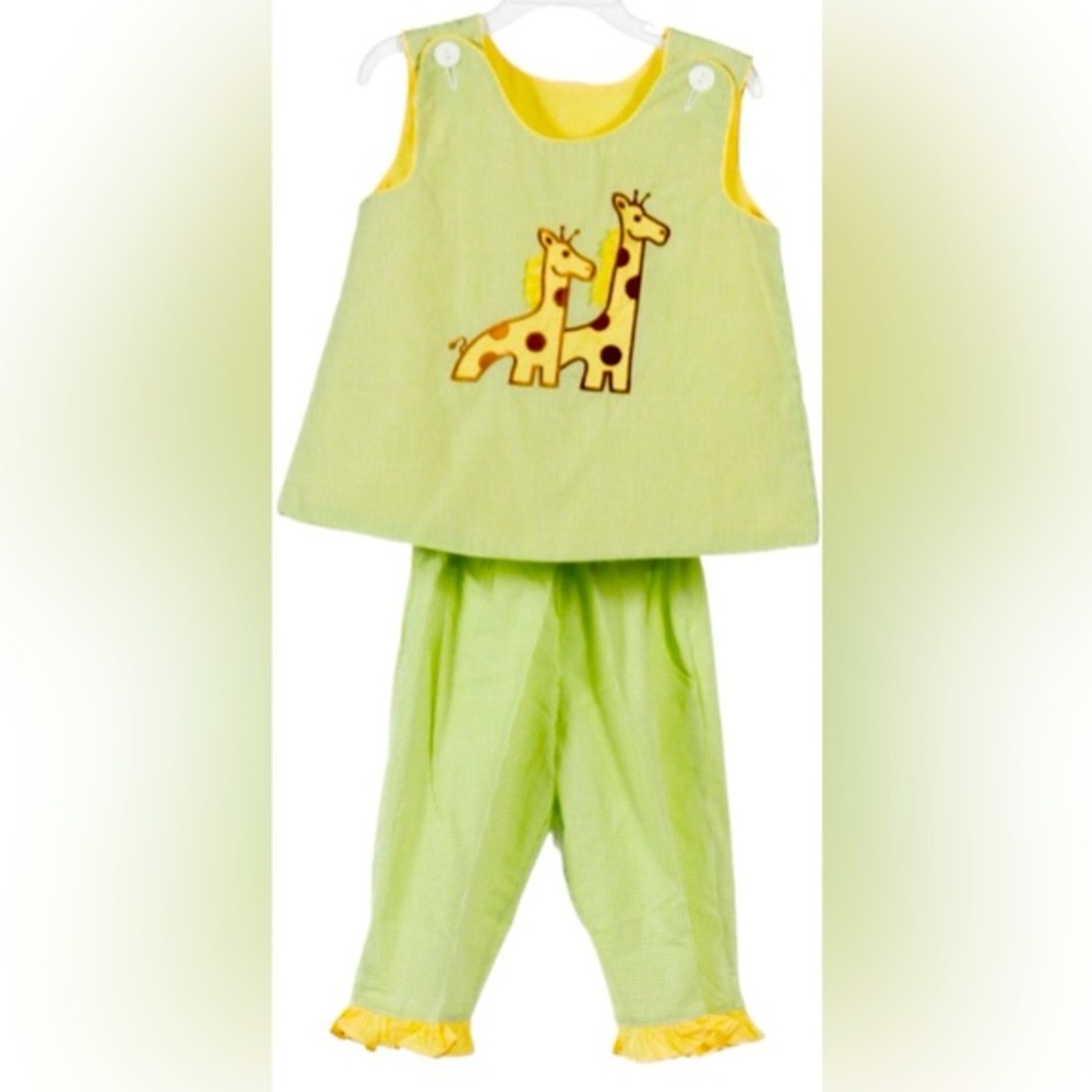 NEW Wish Upon A Star Giraffe Outfit 2 Piece Girls 4 4T Zoo Boutique NWOT